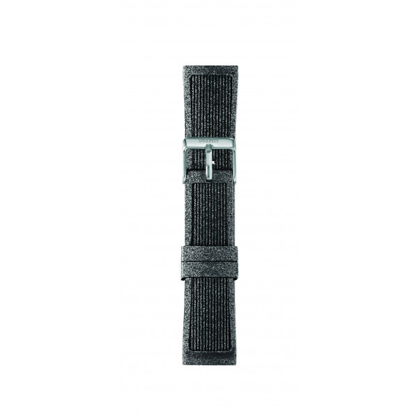 IAM Medium black glitter silicone strap