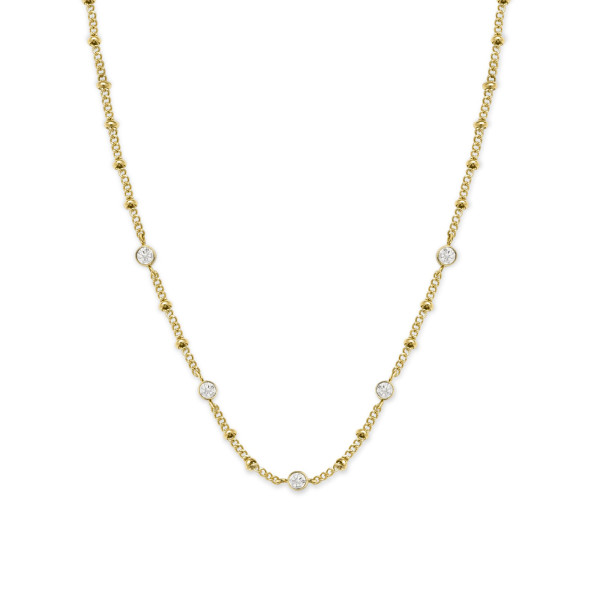 Crystal Necklace - Gold