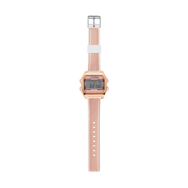 IAM Medium IPR case with pale pink face with rose gold PU strap