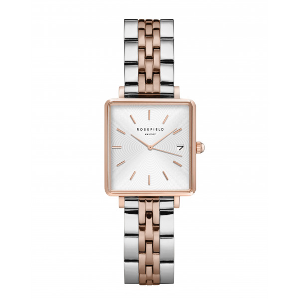 The Boxy XS White Silver Rose gold Duo